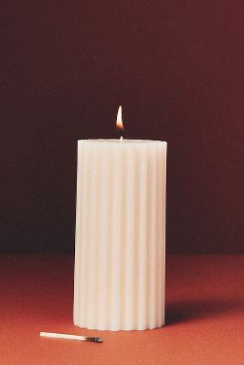 Shop Anthropologie Fluted Pillar Candle