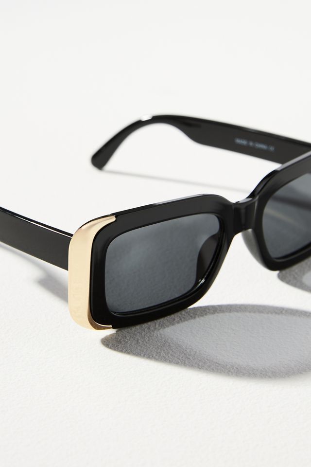 ANTHROPOLOGIE - I-SEA Ali Gold-Plated Black Sunglasses Anthropologie Sunglasses & Sunglasses Accessories for Women  main image 3
