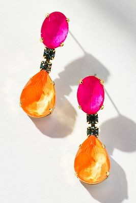 Tova Mini Maisha Drop Earrings In Pink