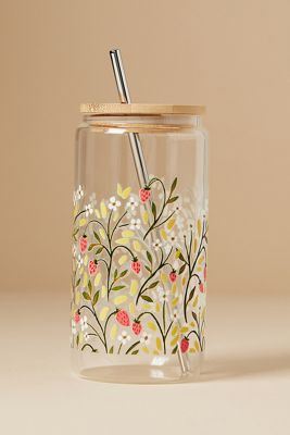 Glass Tumbler with Lid