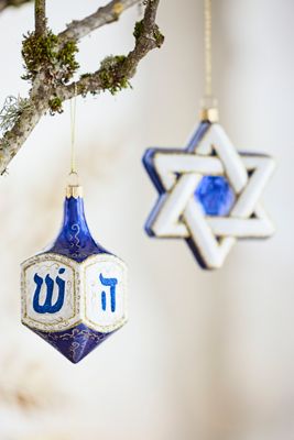 Dreidel Glass Ornament