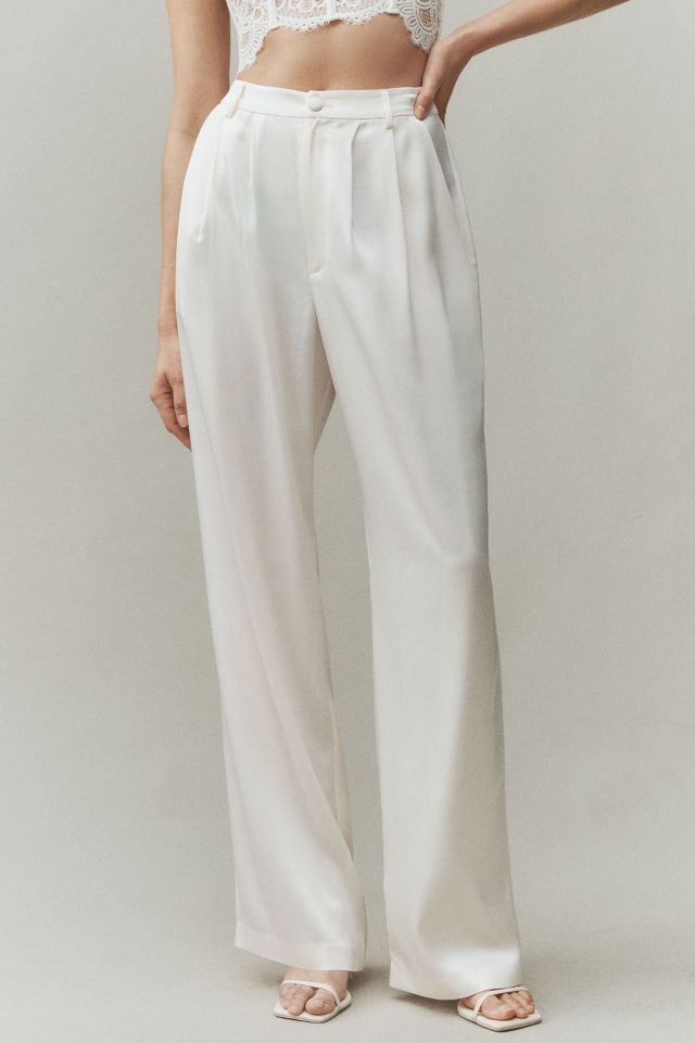 Reformation Mason Satin Pants | Anthropologie