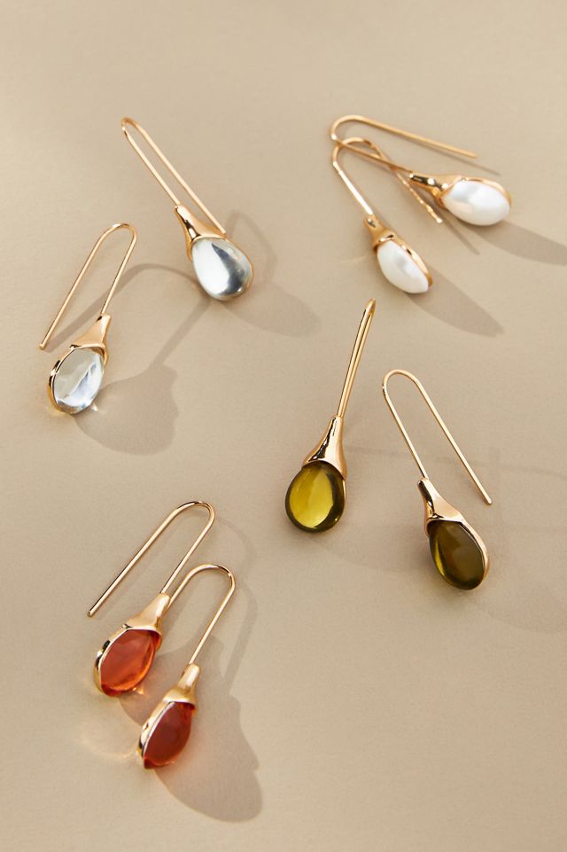 Stone Droplet Earrings #1