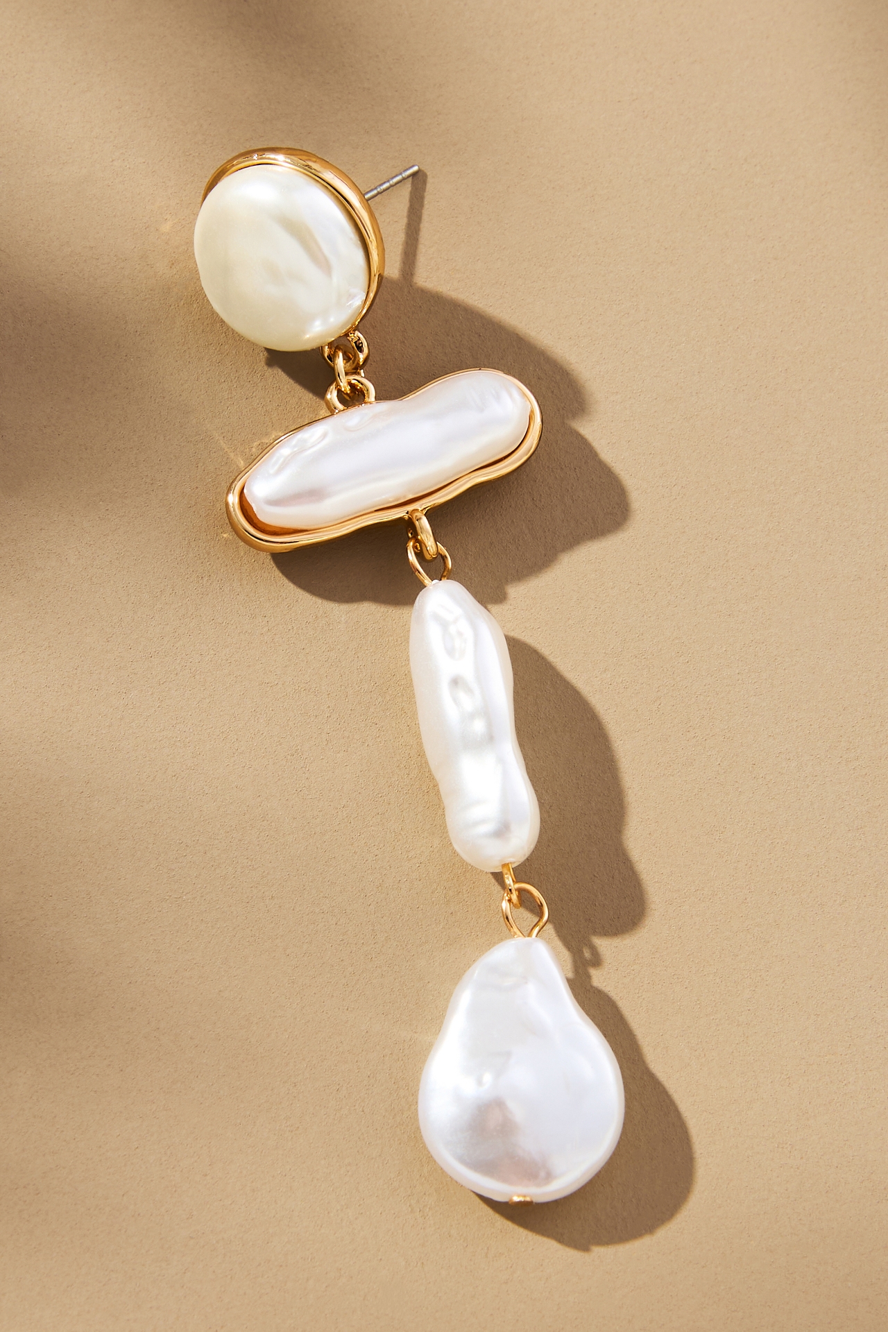 Shaped Pearls Drop Earrings