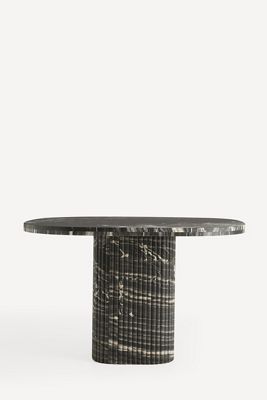 Kanta Square 48"  Fluted Marble Dining Table