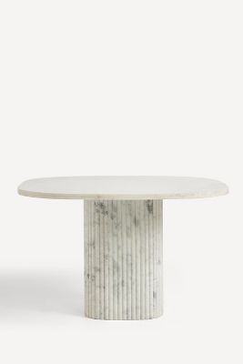 ANTHROPOLOGIE KANTA RECTANGULAR 48" MARBLE DINING TABLE 