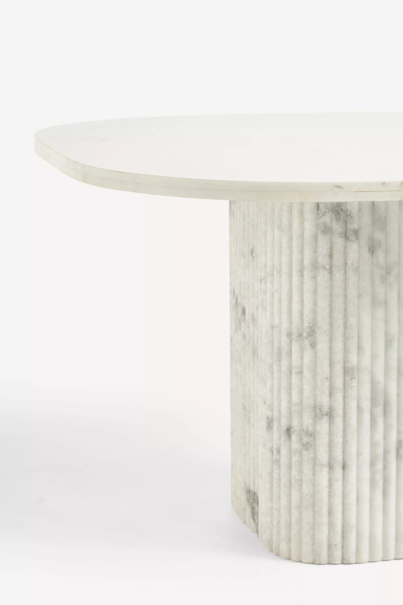 Kanta Square 48"  Fluted Marble Dining Table - thumbnail 3