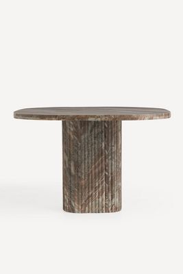 Kanta Square 48"  Fluted Marble Dining Table