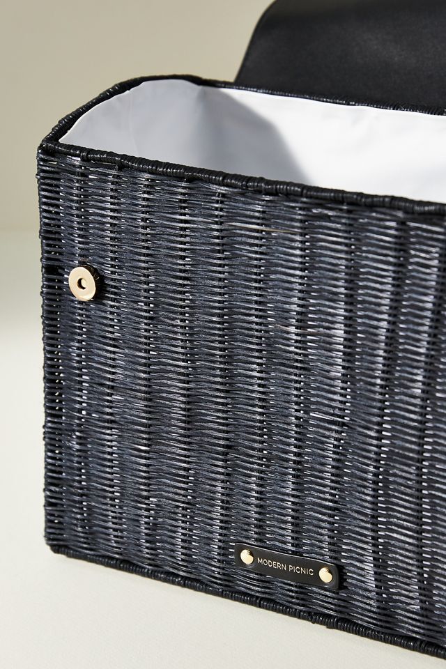 Modern Picnic Large Wicker Lunch Bag #1