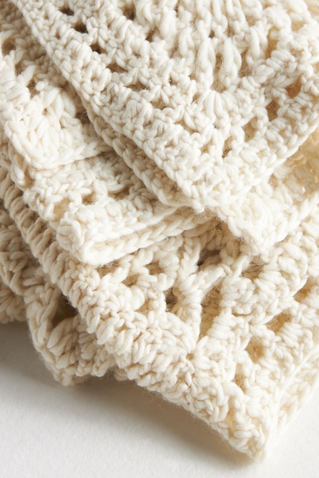 Aspen Knit Crochet Throw Blanket #2