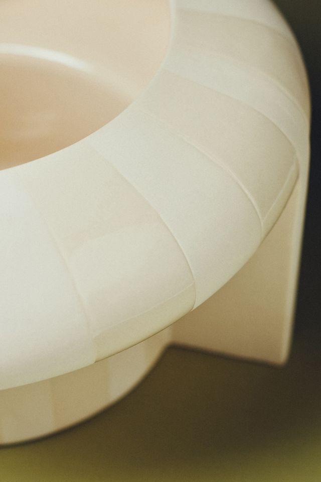 Replay Tonal Striped Footed Ceramic Display Bowl #3