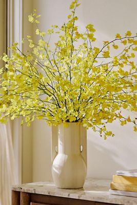 Tonal Striped Ceramic Vase