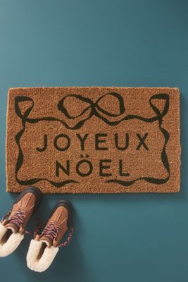 Joyeux Noel Printed Coir Doormat