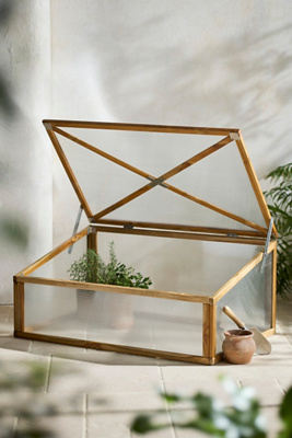 Terrain Teak Cold Frame Planter In Beige