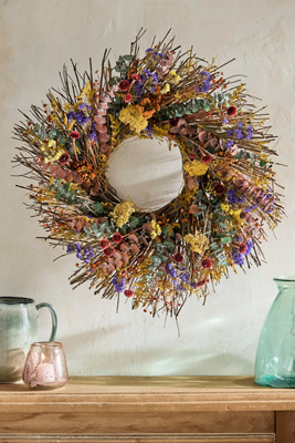 Terrain Preserved Yarrow + Indigo Wreath