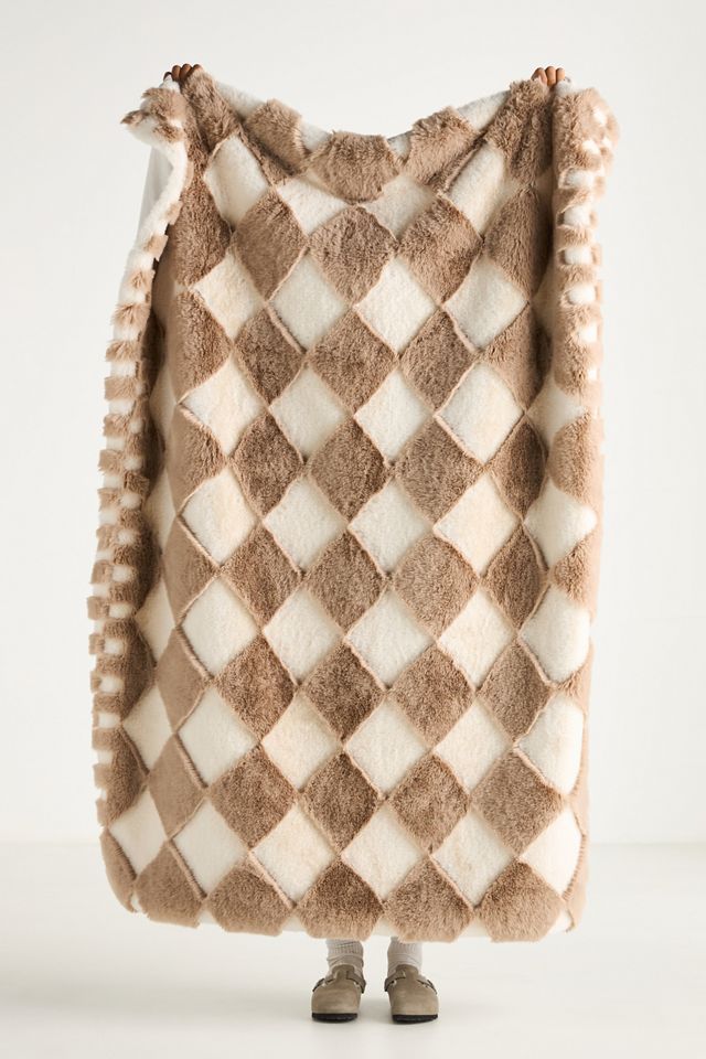 Anthropologie popular faux fur throw blanket