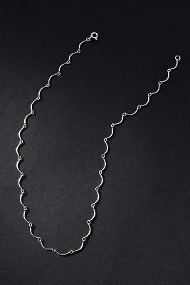 Shop Maslo Scallop Necklace In Silver