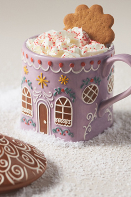 Gingerbread House Stoneware Mug