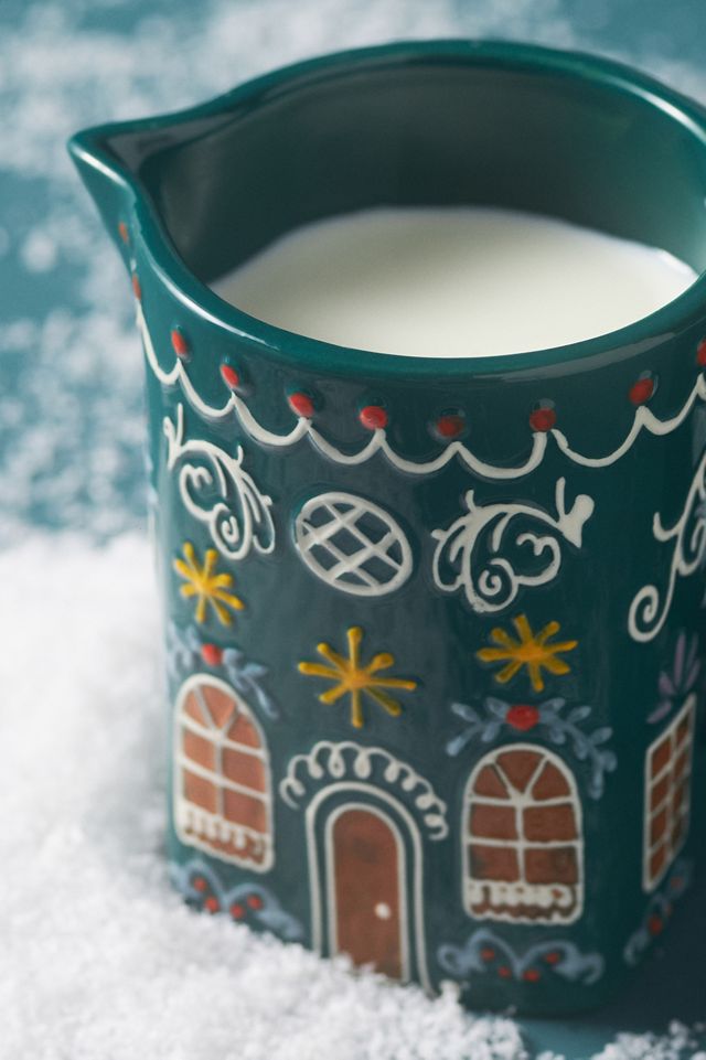 Gingerbread House Ceramic Stoneware Milk Jug #2