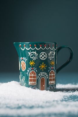 Pichet à lait en grès céramique maison en pain d'épices