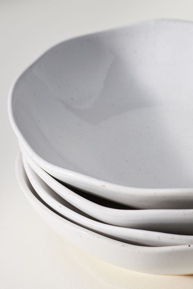 Glazed Garage Low Tide Stoneware, Set of 4 Low Bowls #1