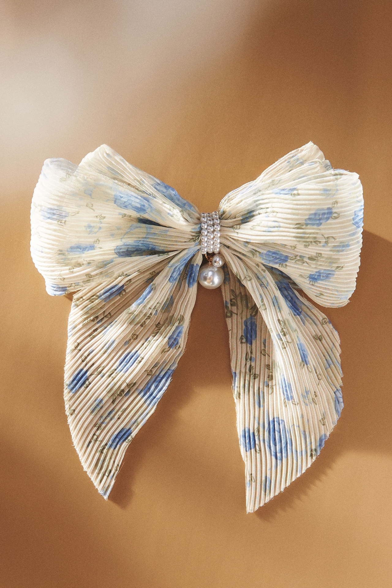 Pleated Floral Bow