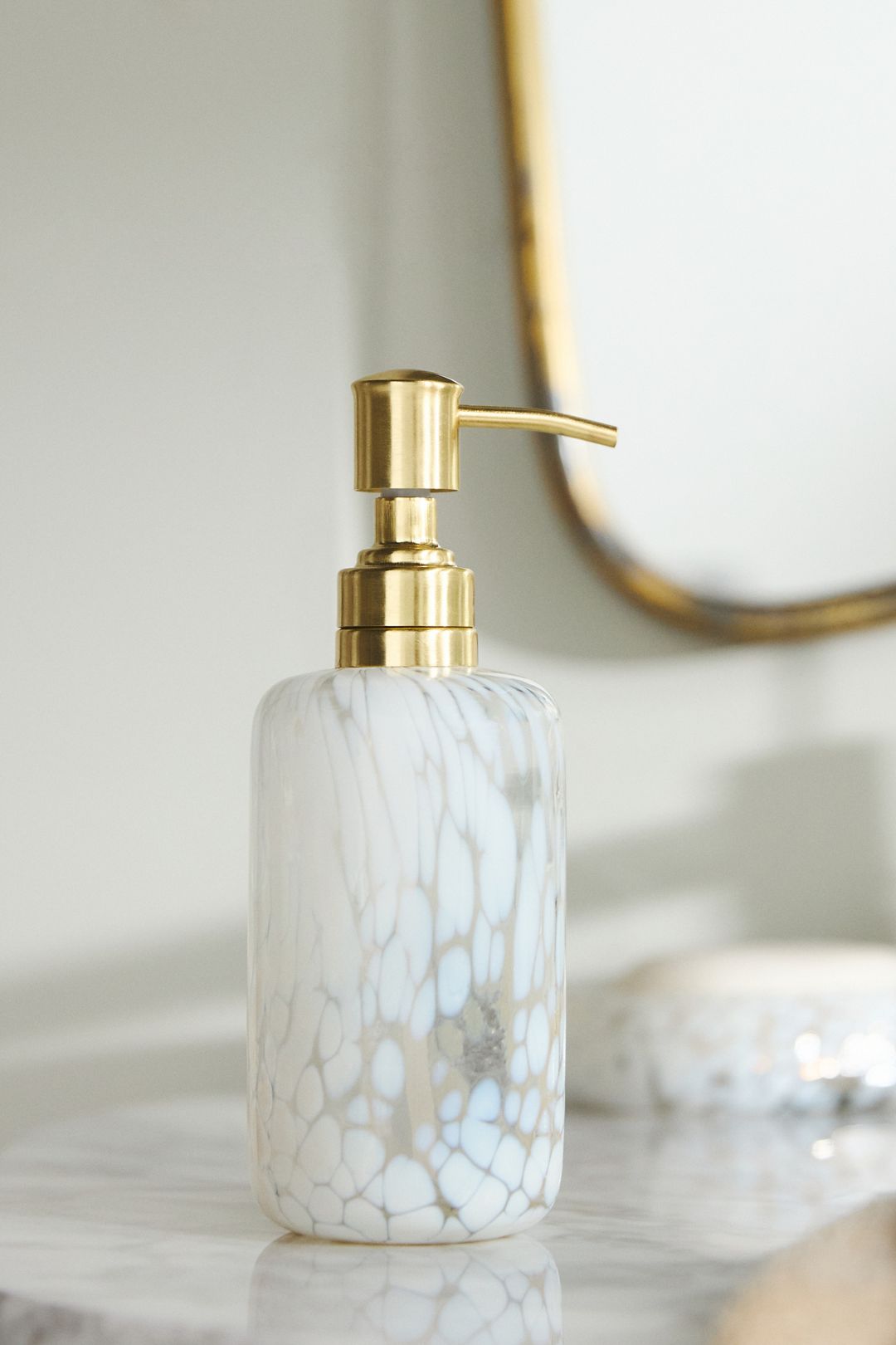 Bryn Glass Soap Dispenser - White, One Size