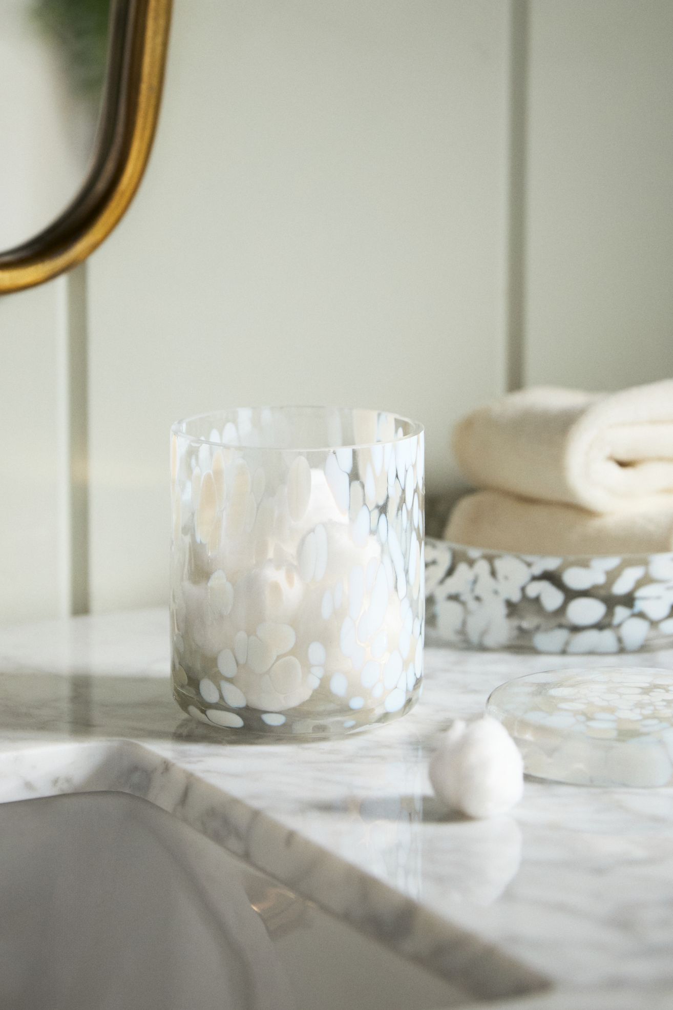 Bryn Glass Lidded Canister - White, Standard, One Size