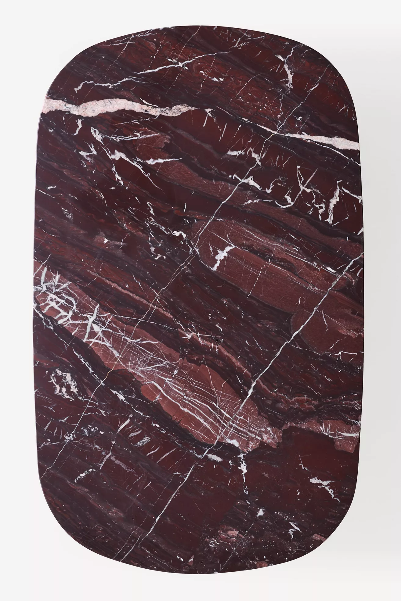 Kanta Oval 55"  Fluted Marble Coffee Table - thumbnail 5