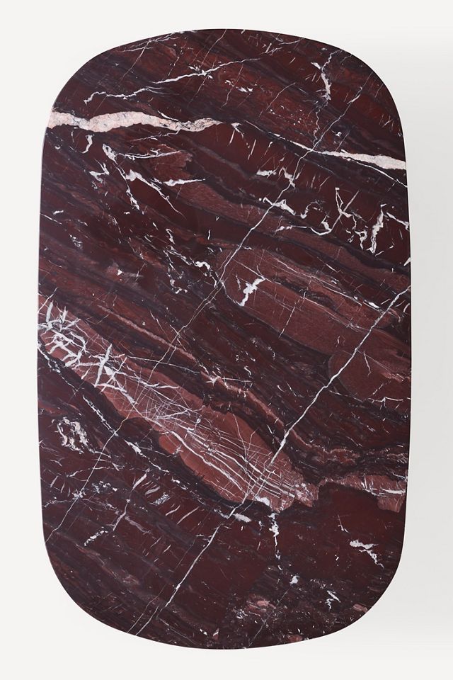 Kanta Oval 55"  Fluted Marble Coffee Table #4