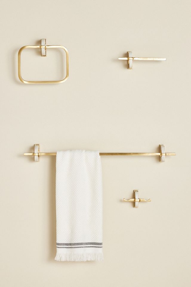 Malou Marble Bath Towel Bar #1