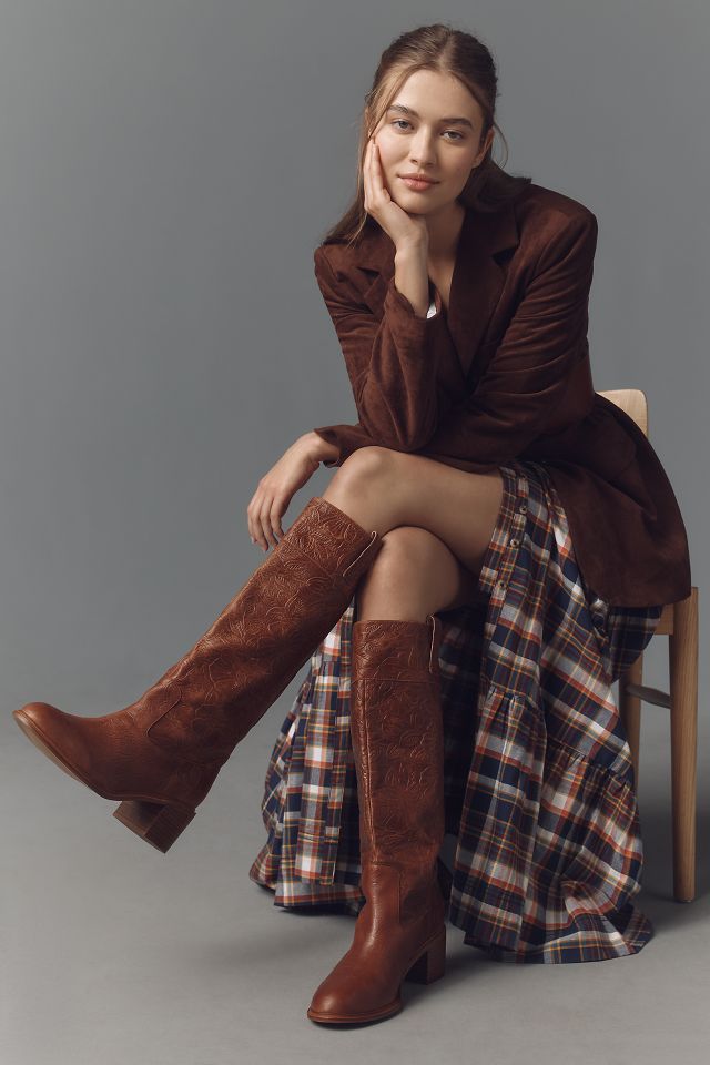 Mallorie Heeled Boots by Cecelia New York in Brown Size 8 at Anthropologie