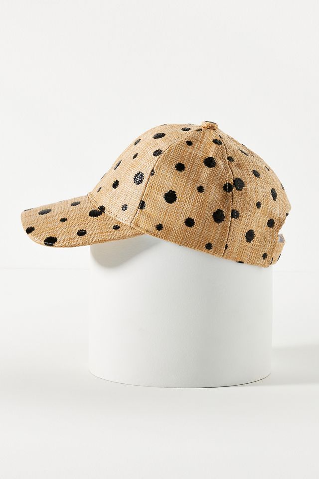 Lucky Zone Polka Dot Straw Baseball Cap #1