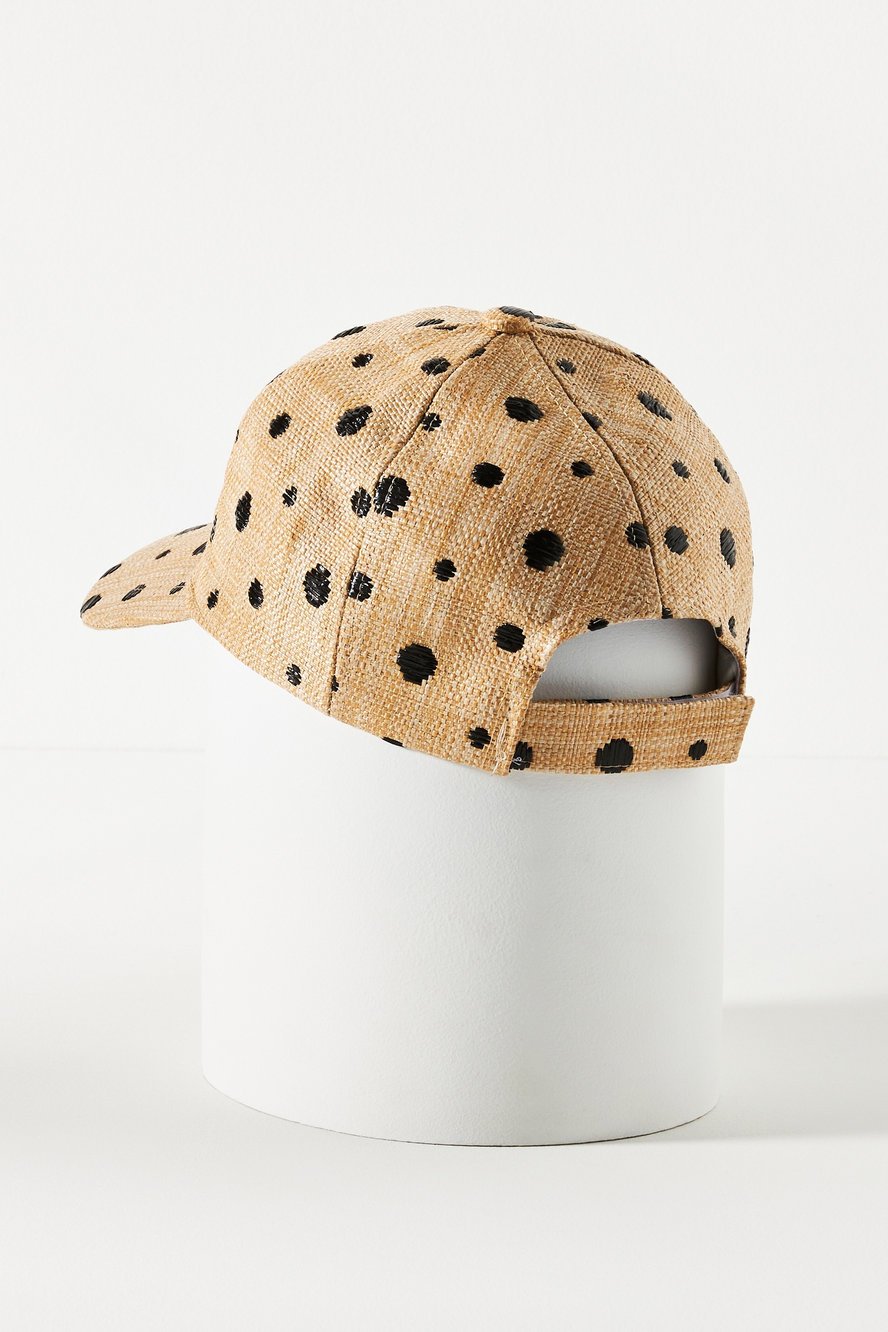 Lucky Zone Polka Dot Straw Baseball Cap