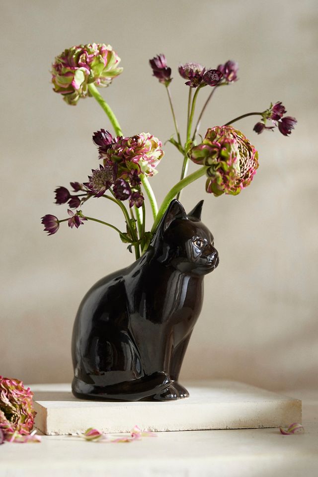 Quail Ceramics Lucky Cat Vase #2