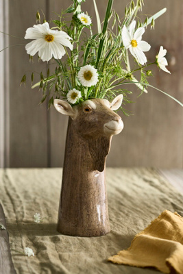 Terrain Quail Ceramics Goat Vase