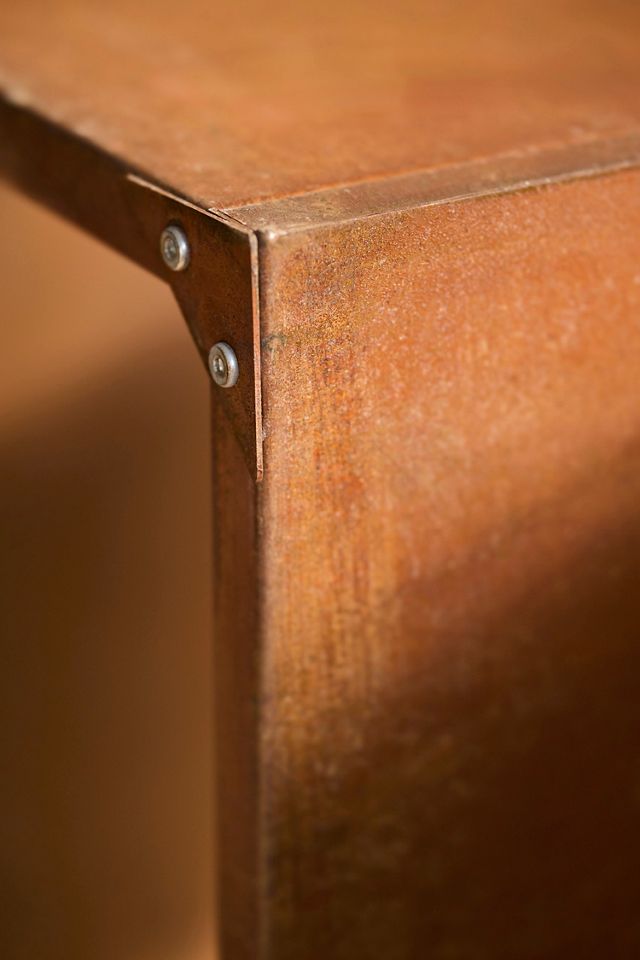 Weathering Steel Rectangle Log Holder #3