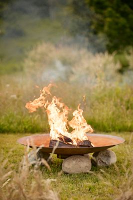 Weathering Steel Low Bowl Fire Pit