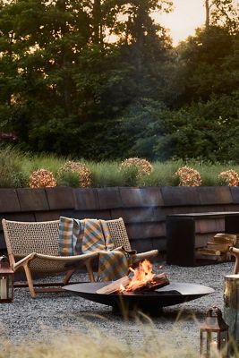 Weathering Steel Low Bowl Fire Pit