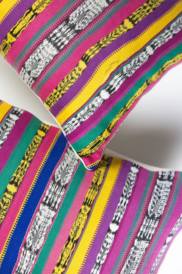 Archive New York Vintage Rainbow Ikat Pillow #1