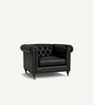 Lyre Chesterfield Leather Chair