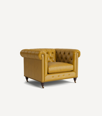 Anthropologie Lyre Chesterfield Chair