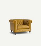 Lyre Chesterfield Leather Chair
