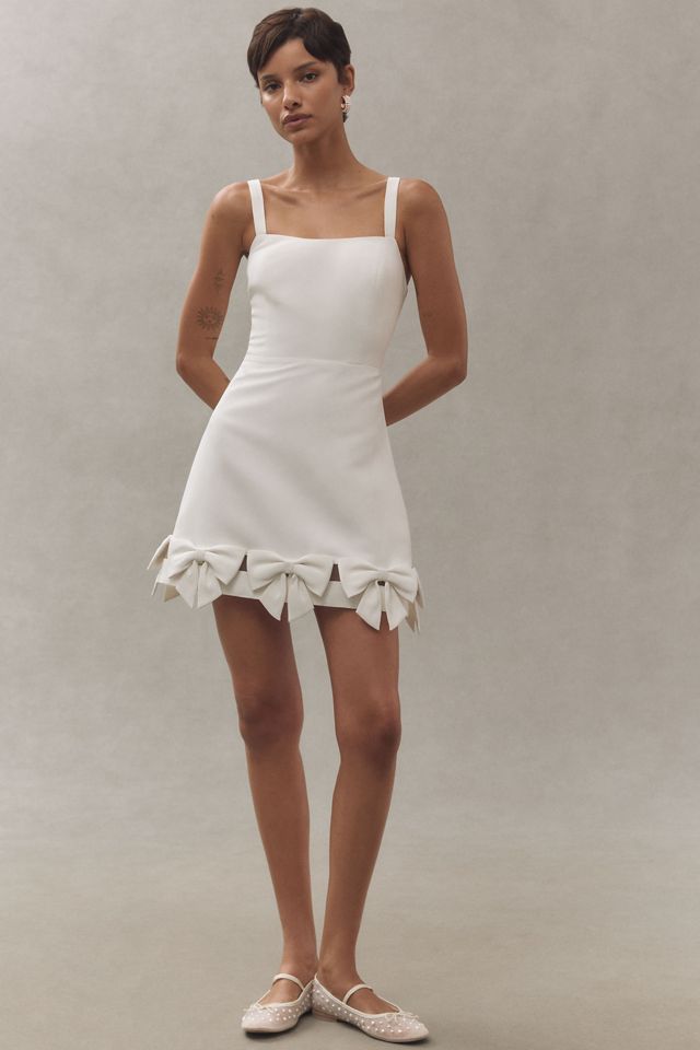 Sachin & Babi Square-Neck Bow-Hem Mini Dress #4