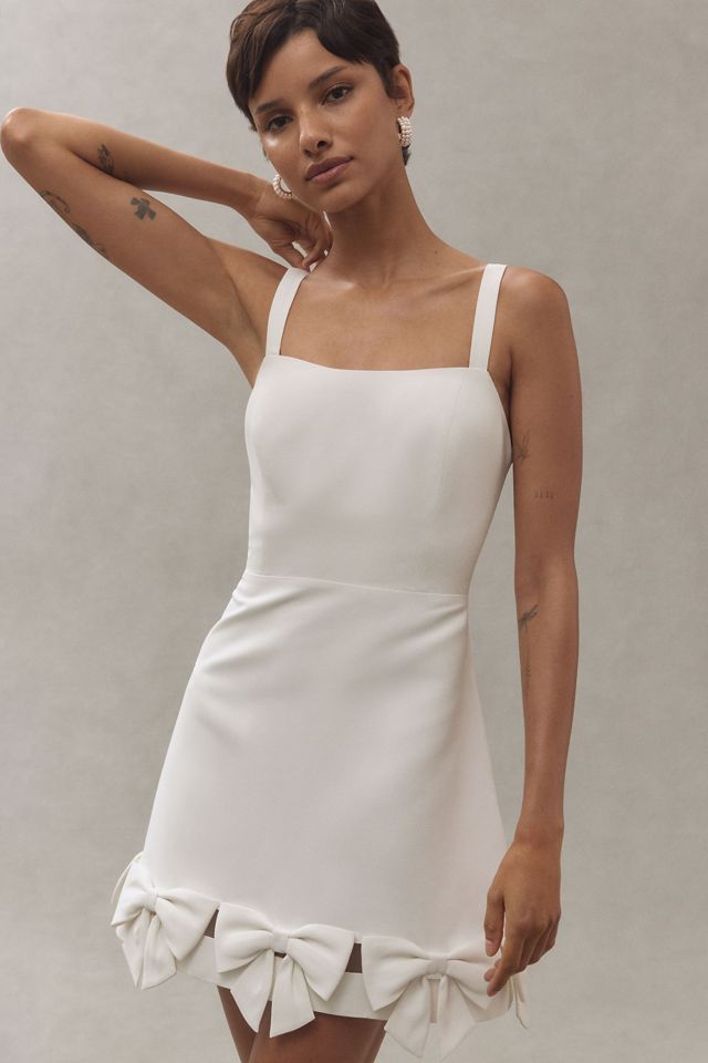 Sachin & Babi Square-Neck Bow-Hem Mini Dress #2