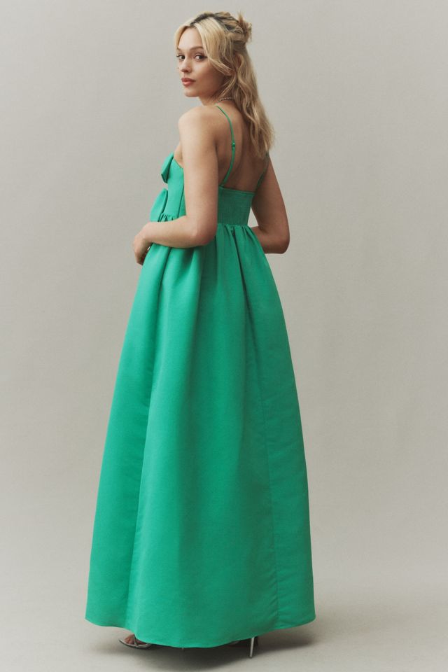 Sachin & Babi Sloane Sleeveless Double-Bow Taffeta Maxi Dress #1