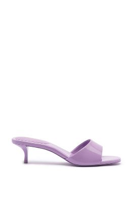 Shop Larroude Greta Mule Heels In Purple