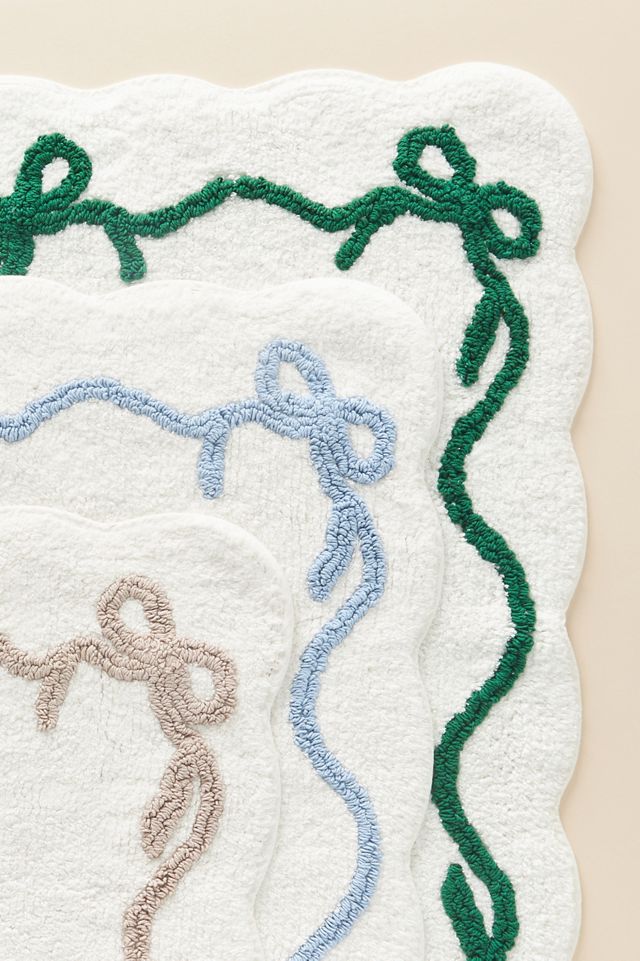Bow Cotton Bath Mat | Anthropologie