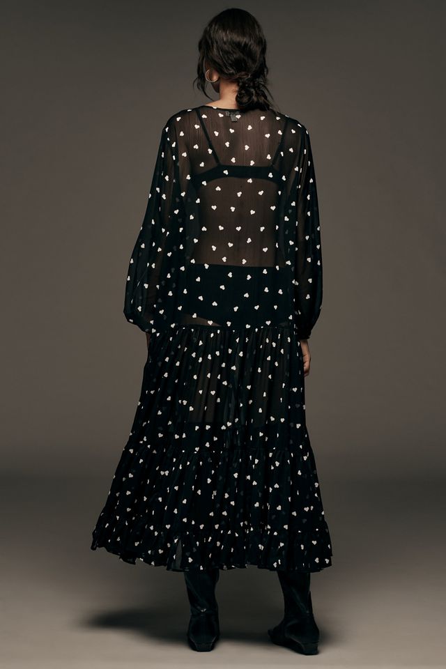 Maeve Sheer Ditsy Heart Kaftan #3