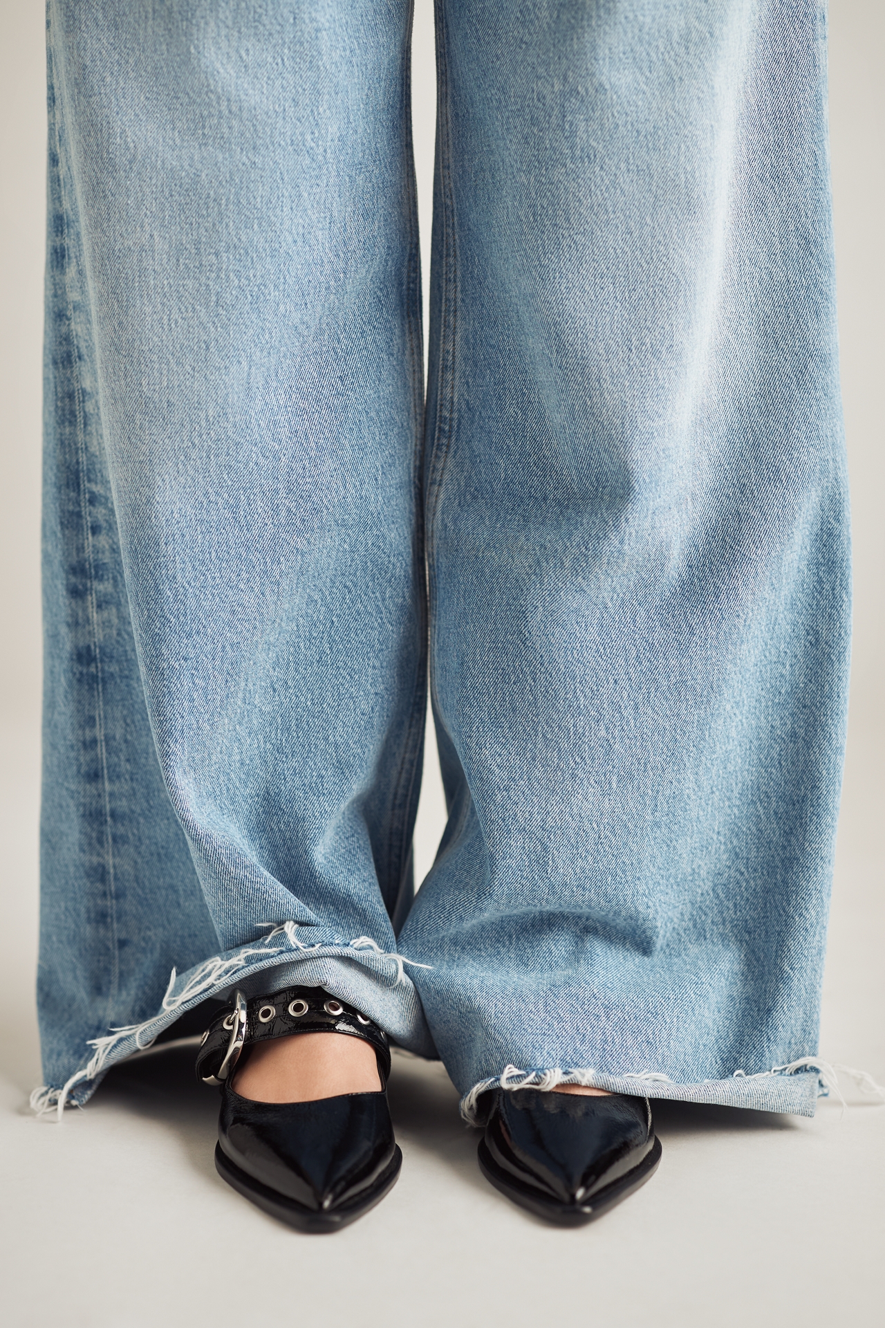 Maeve Pointed-Toe Moto Mary Jane Flats